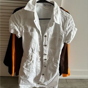 White denim Zara dress